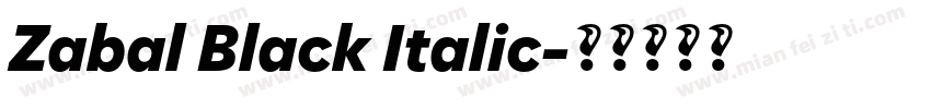 Zabal Black Italic字体转换